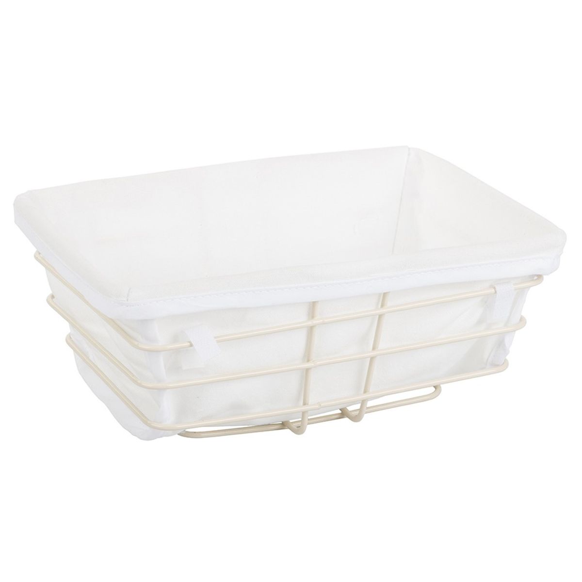 GENERICO - CESTA LOFT METÁLICA DE COCINA PARA FRUTA PAN CON FORRO