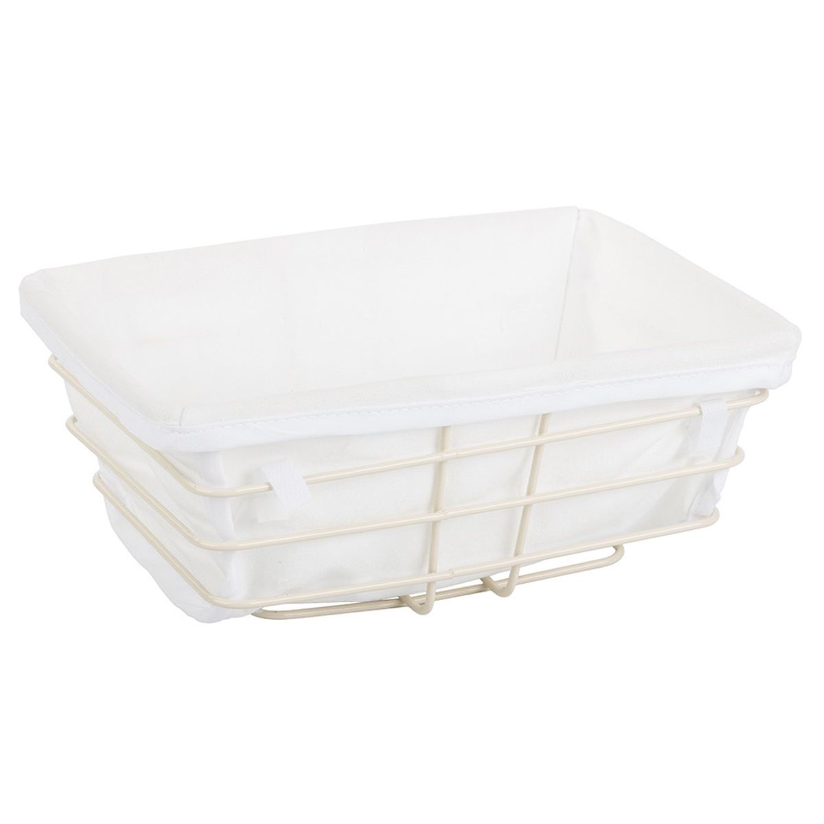 GENERICO - CESTA LOFT METÁLICA DE COCINA PARA FRUTA PAN CON FORRO