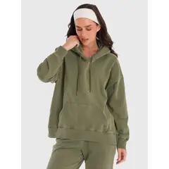 BSOUL - Polerón Mujer Hoodie Mich Verde