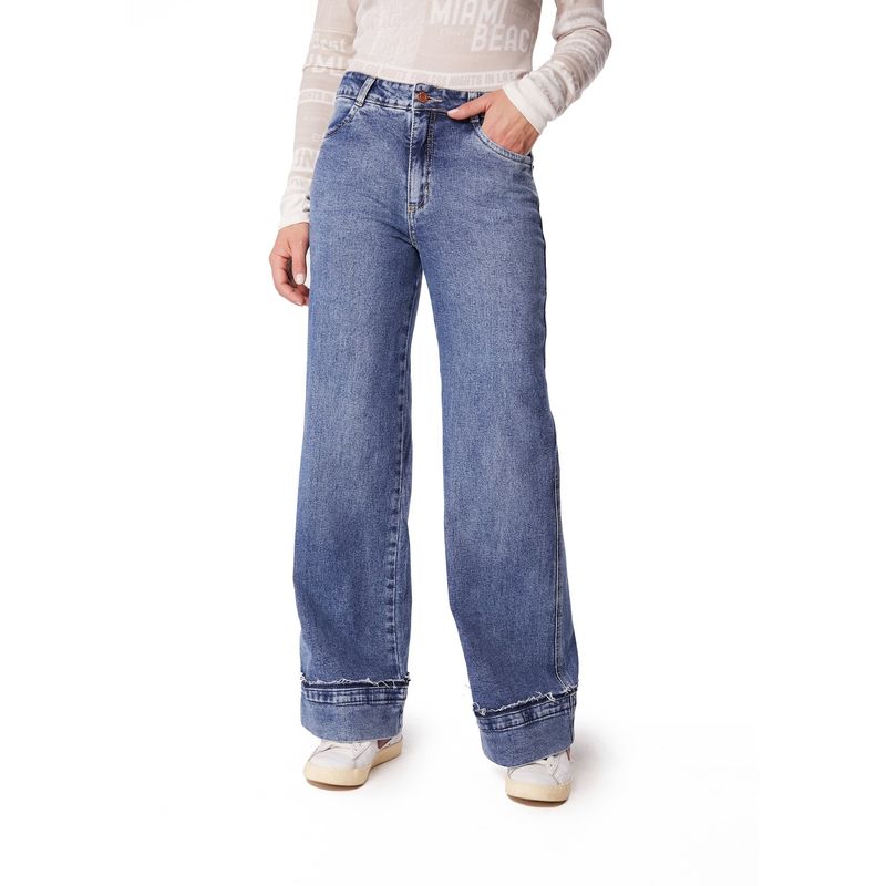 EFESIS - JEANS MAIKO PALAZZO BASTA C ROLL UP - Azul