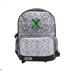 MINECRAFT - MOCHILA JUVENIL GRIS
