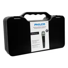 PHILCO - Micrófono Dinámico Con Estuche Dm18k Color Negro