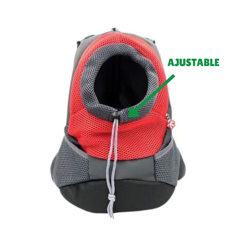 GENERICO - Bolso Transportador Mochila Para Perros Rojo