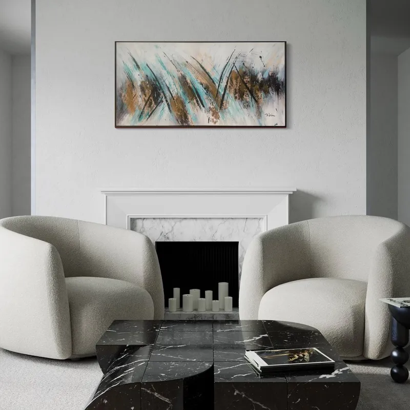 DEKAM DISEÑO - Cuadro Abstracto Lineas 140x70 cms