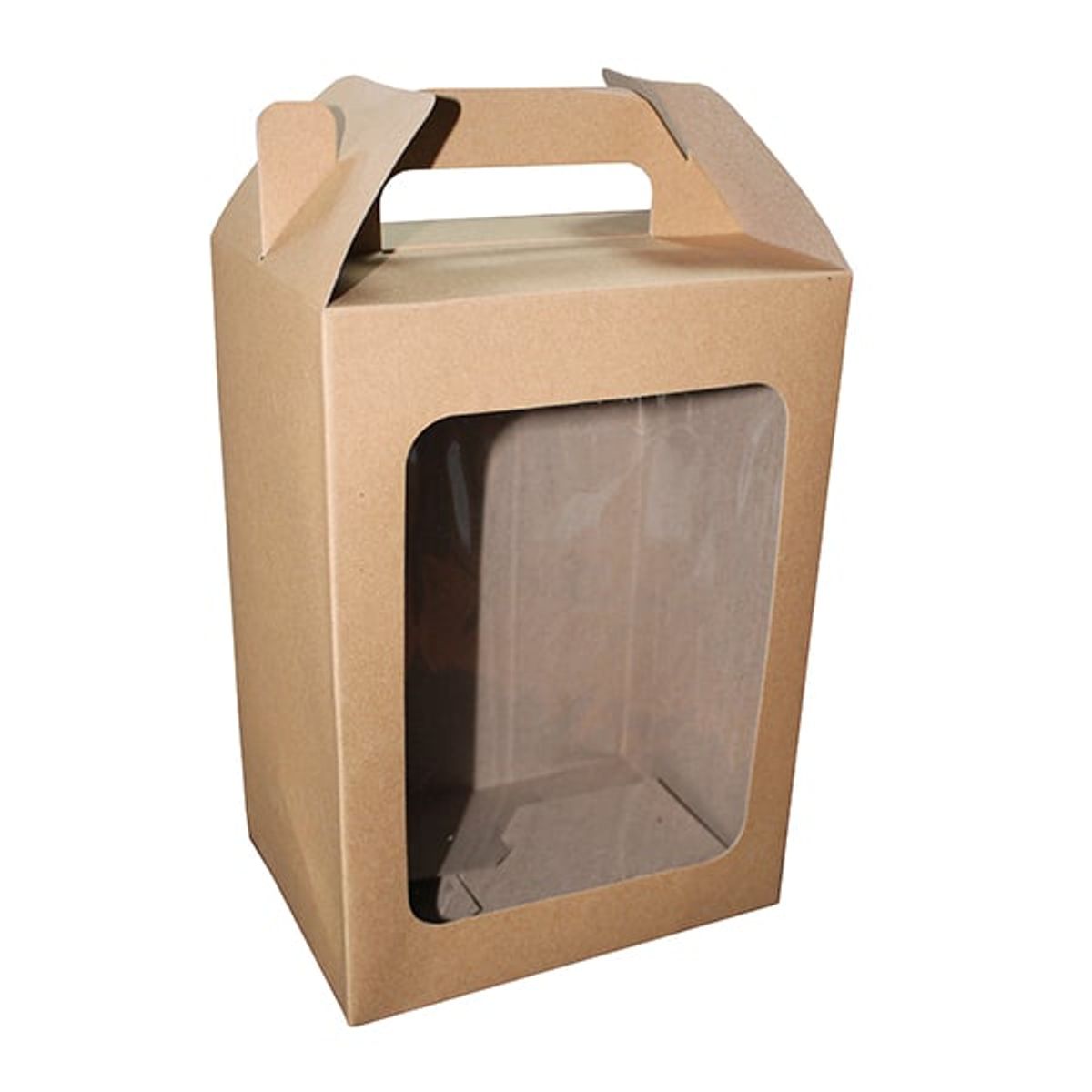 GENERICO - CAJA PLEGABLE VENTANA CHICA 25X18X13 KRAFT X12 UNI
