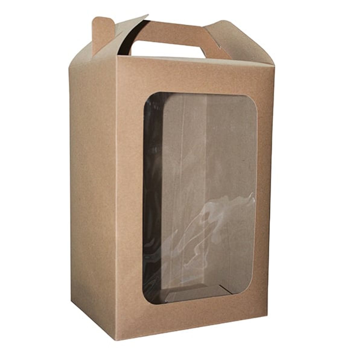 GENERICO - CAJA PLEGABLE VENTANA MEDIANA 30X20X16 KRAFT X12 UNI