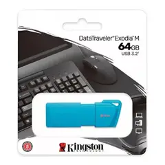 KINGSTON - Pendrive 64GB USB3.2 Gen1 DataTraveler Exodia M Celeste Aqua