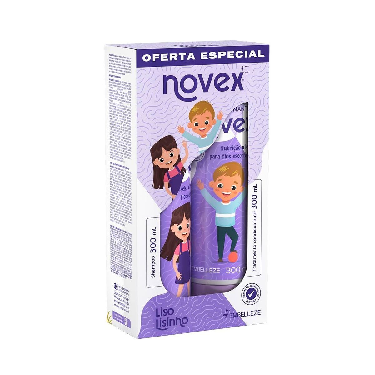 NOVEX - KIT SHAMPOO Y ACONDICIONADOR LISO LISINHO 300ML NOVEX-