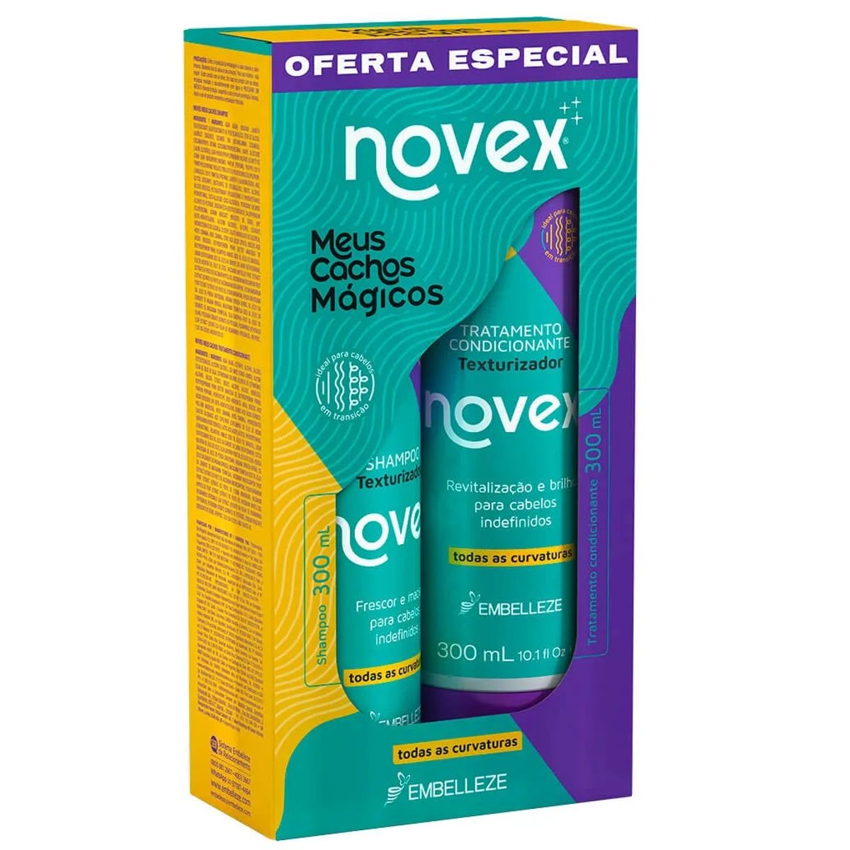 NOVEX - KIT SHAMPOO Y ACONDICIONADOR MEUS CACHOS MAGICOS 300ML NOVEX