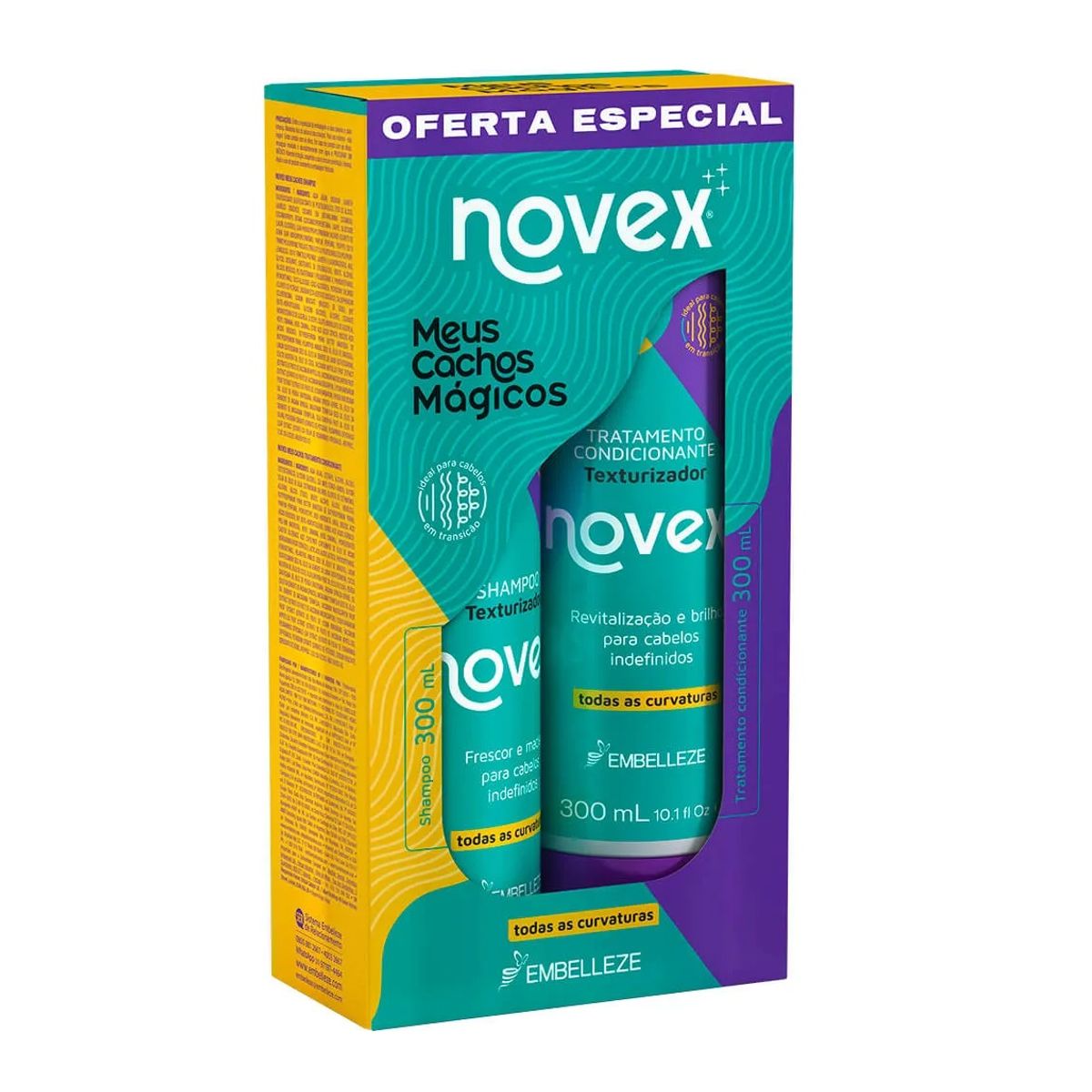 NOVEX - KIT SHAMPOO Y ACONDICIONADOR MEUS CACHOS MAGICOS 300ML NOVEX