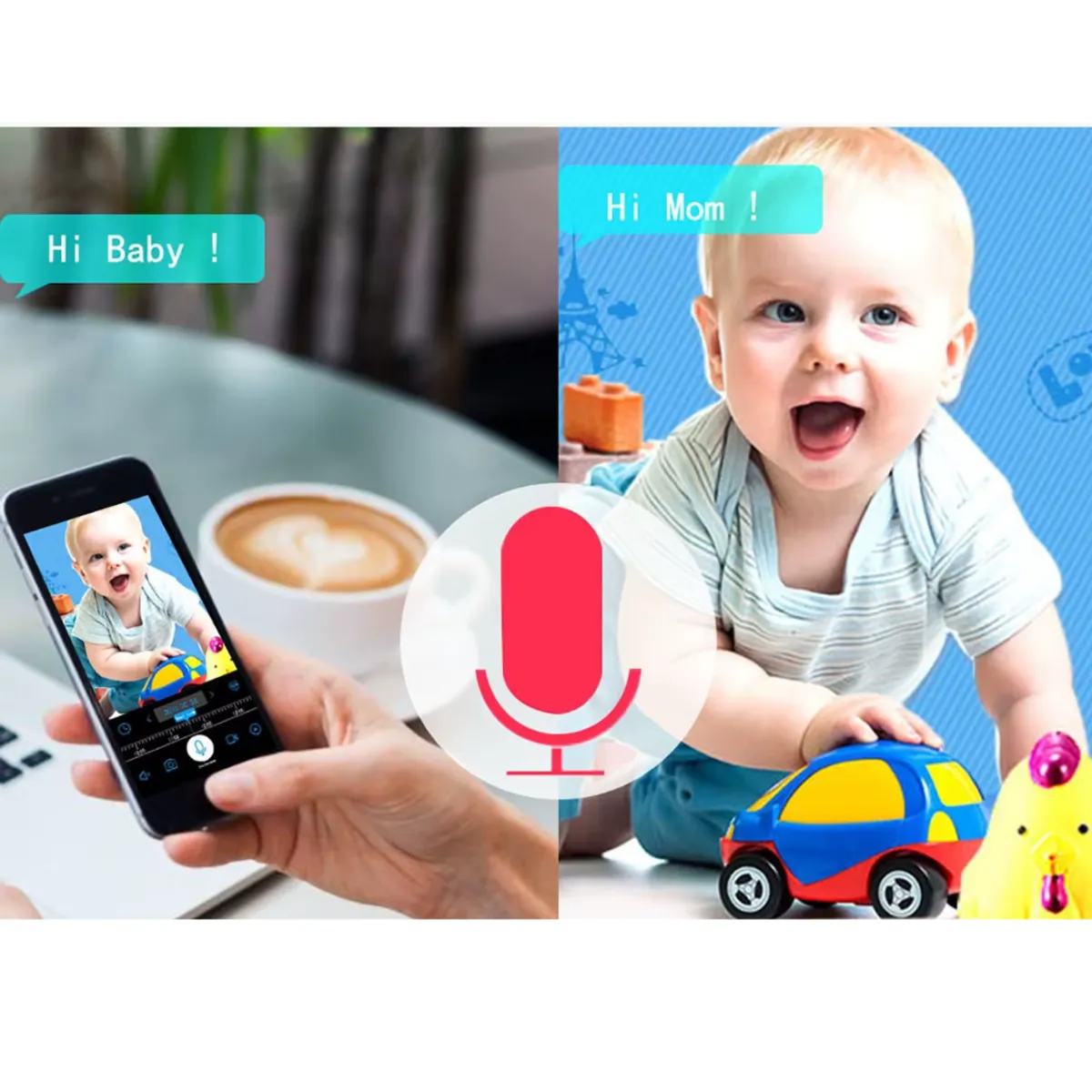 OEM - CAMARA IP SEGURIDAD WIFI HD ROBOTIZADA 3 ANTENAS