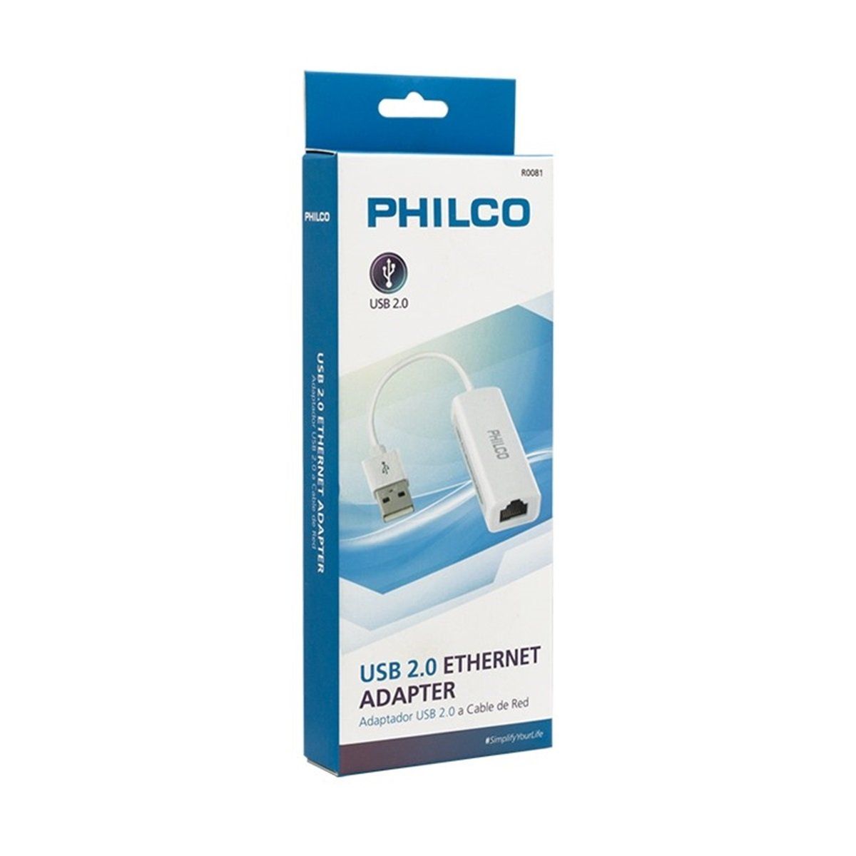 PHILCO - Adaptador Lan USB 2.0 Ethernet Rj45 Philco