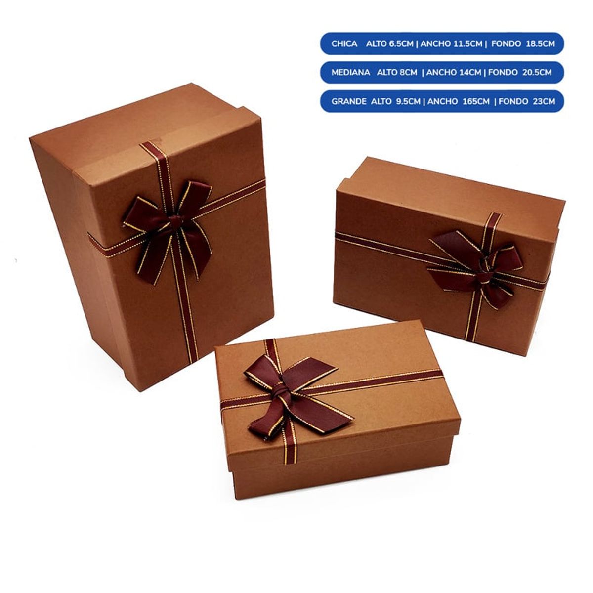 GENERICO - CAJA RECTANGULAR TRIPLE CAFE X1 UNI