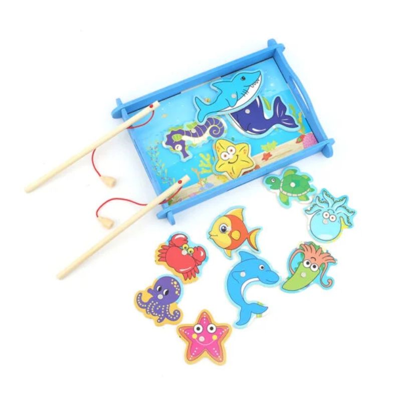 OEM - Pesca Azul Juguete Madera Infantil