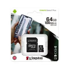 KINGSTON - Micro SD 64GB 100 Mb/s Canvas Select Plus