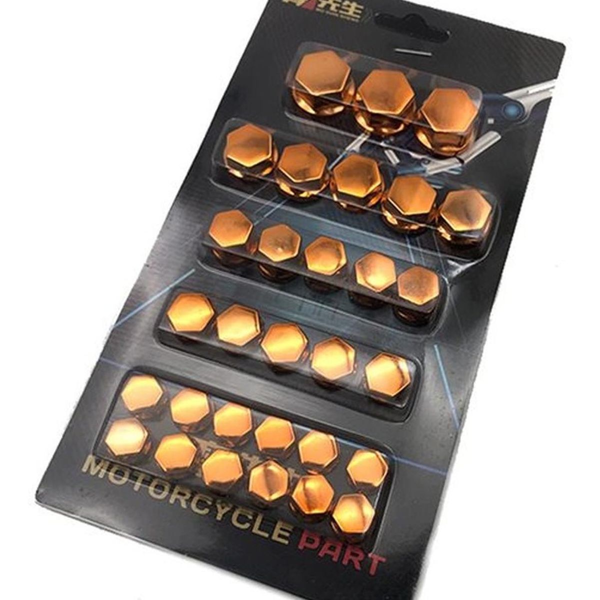 GENERICO - Cubre Tuercas Moto Salmon Honda Cb190r Vt1100 Grom Msx125