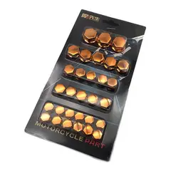 GENERICO - Cubre Tuercas Moto Salmon Honda Cb190r Vt1100 Grom Msx125