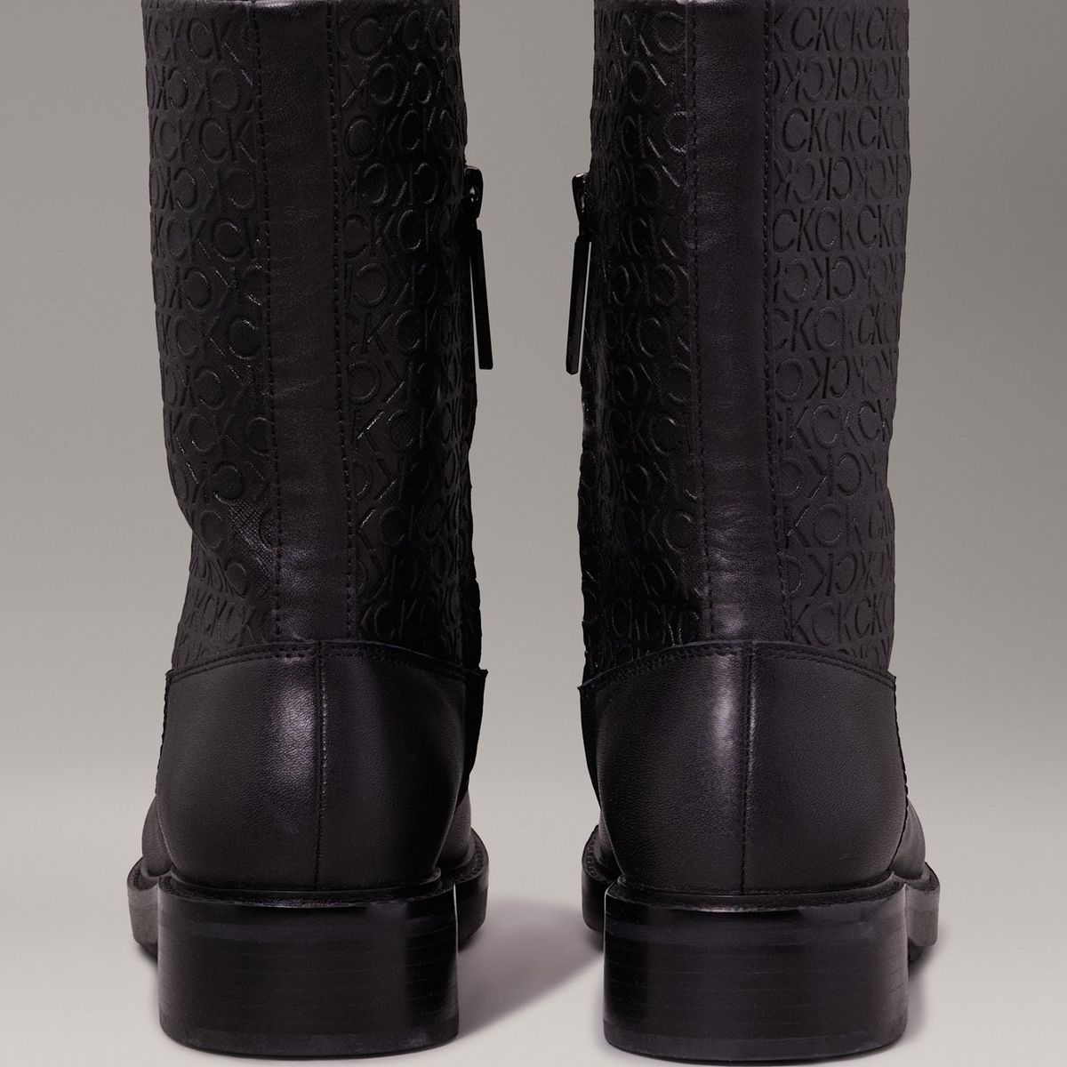 CALVIN KLEIN - Botas Flat Ankle Negro Calvin Klein