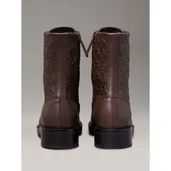 CALVIN KLEIN - Botas Flat Combat Café