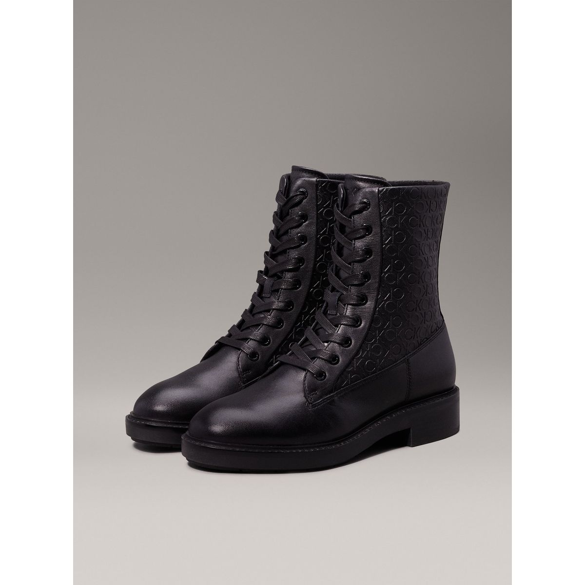 CALVIN KLEIN - Botas Flat Combat Negro Calvin Klein