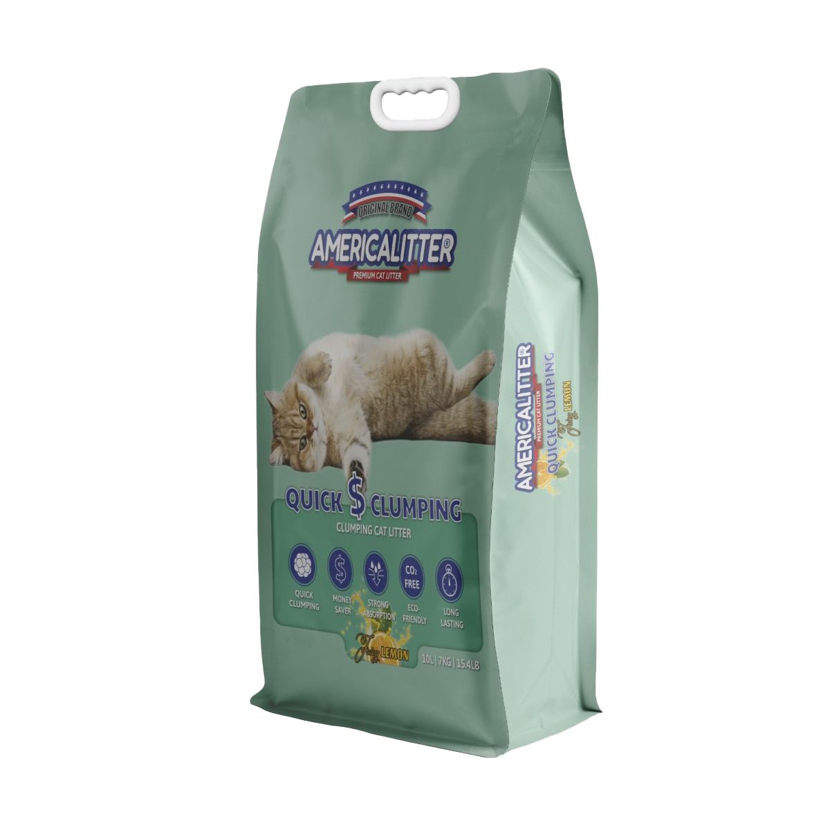 AMERICA LITTER - Arena America Litter Quick Clumping Aroma Limon 7Kg