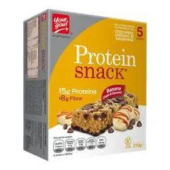 YOURGOAL - 5 Barras de Proteína Snack Banana chips - 15gr - YOUR GOAL
