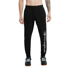 CHAMPION - Jogger Hombre Negro Powerblend Graphic