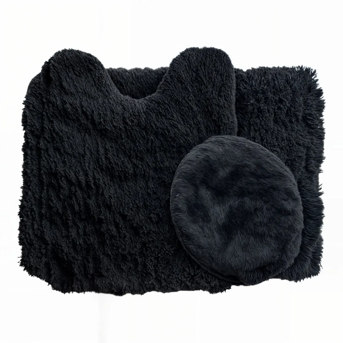 GENERICO - set de baño Juego de baño alfombras de baño cubre tapa wc peludo