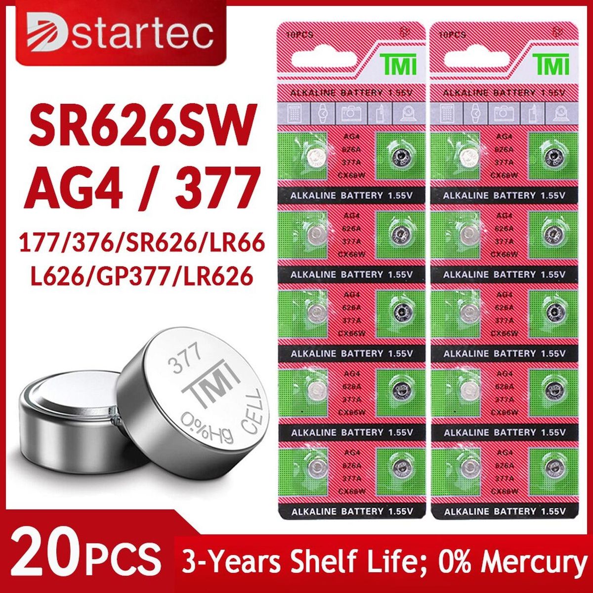 GENERICO - 2 un. Pilas para reloj - 3770