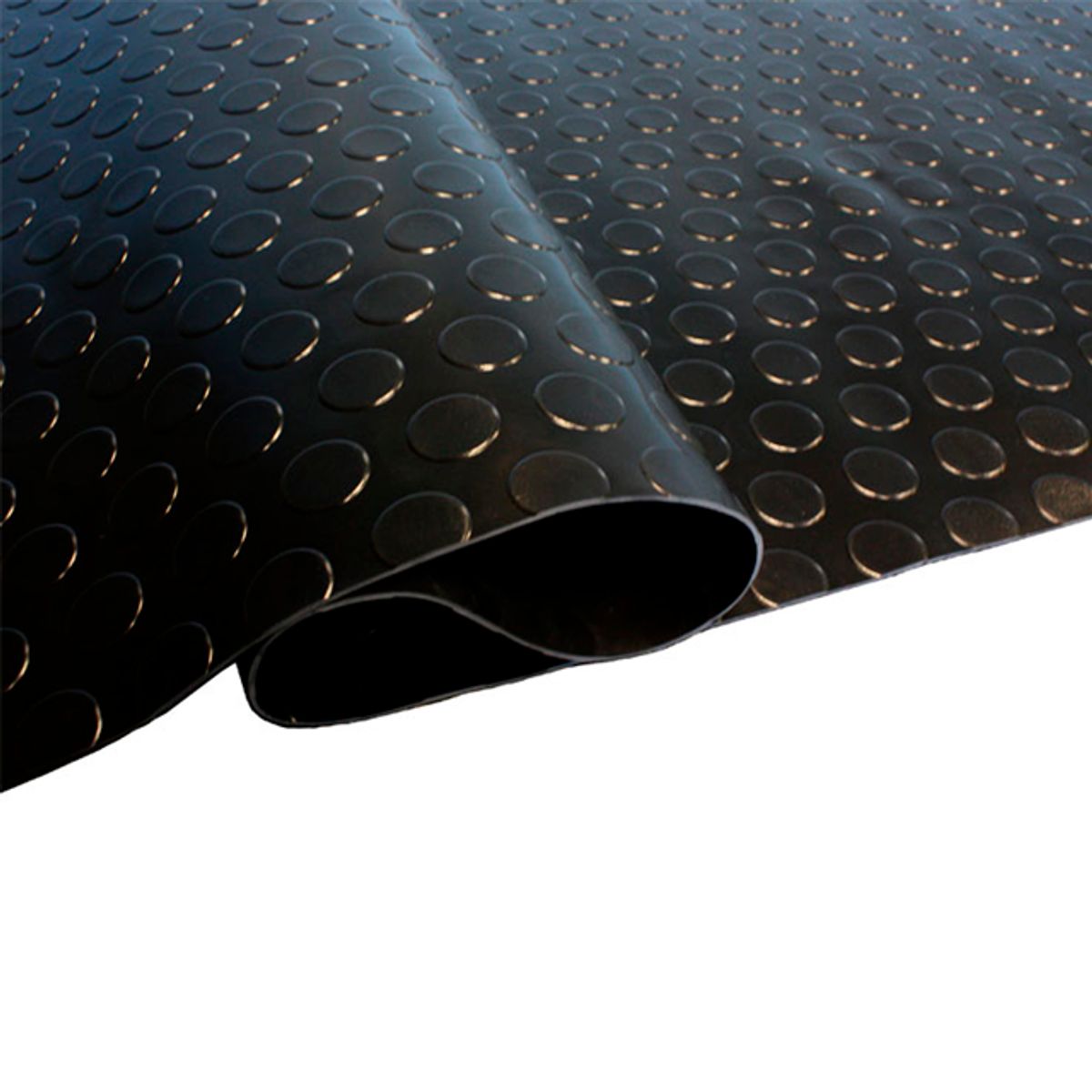 QRUBBER - Piso Goma Antideslizante Estoperol Negro 1.30x20mts QRubber