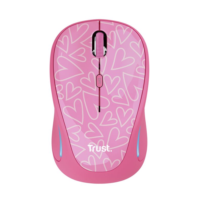 TRUST - Mouse Inalambrico Rosado Retro Iluminado Rgb Trust Yvi 22336