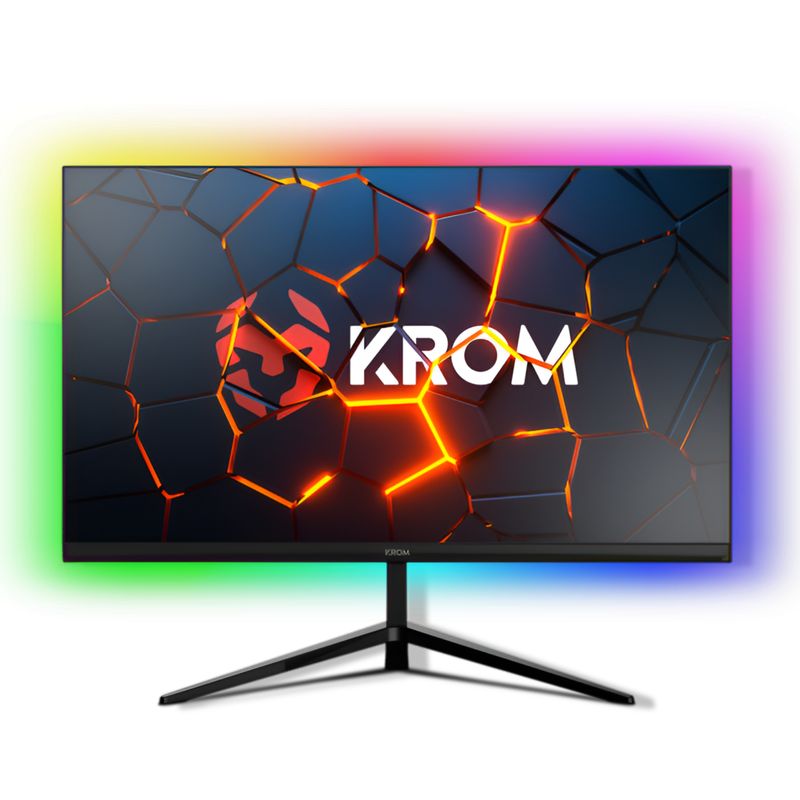 KROM - Monitor Gamer RGB 24” FULL HD 200HZ  Krom Kertz 1MS HDR - Negro