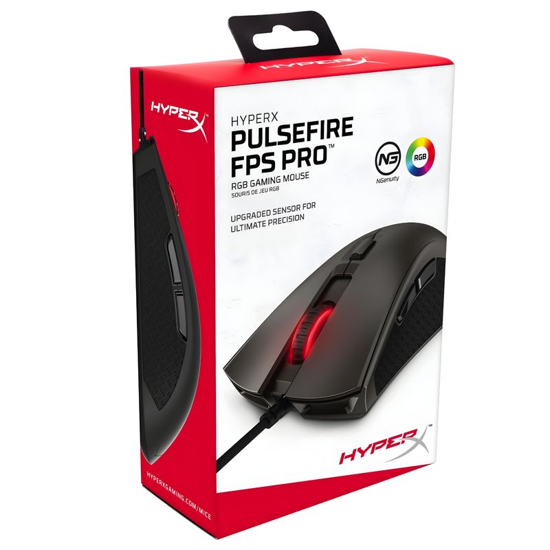 HYPERX - Mouse Gamer Profesional Hyperx Pulsefire FPS PRO MC003B RGB - Negro