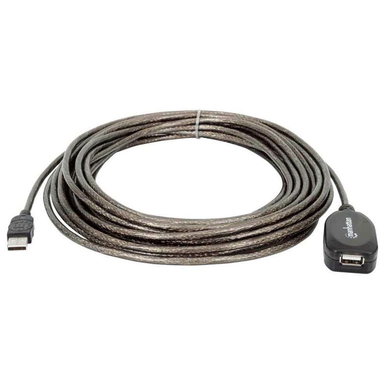 MANHATTAN - Extensión USB Activa de 10m High Speed Manhattan 151573 - Negro