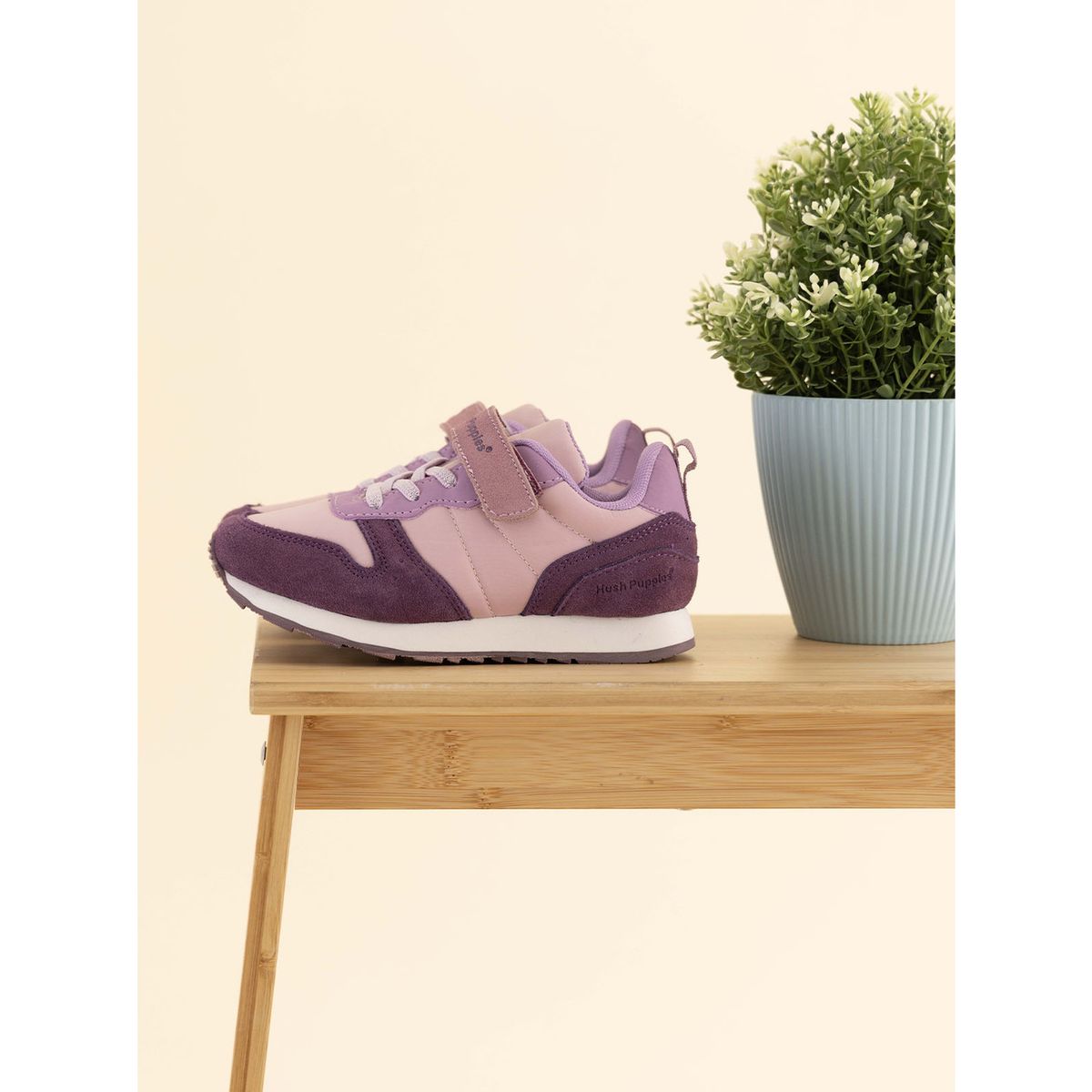 HUSH PUPPIES - Zapatilla Cuero Janet-K-Vl Niña Rosado HUSH PUPPIES