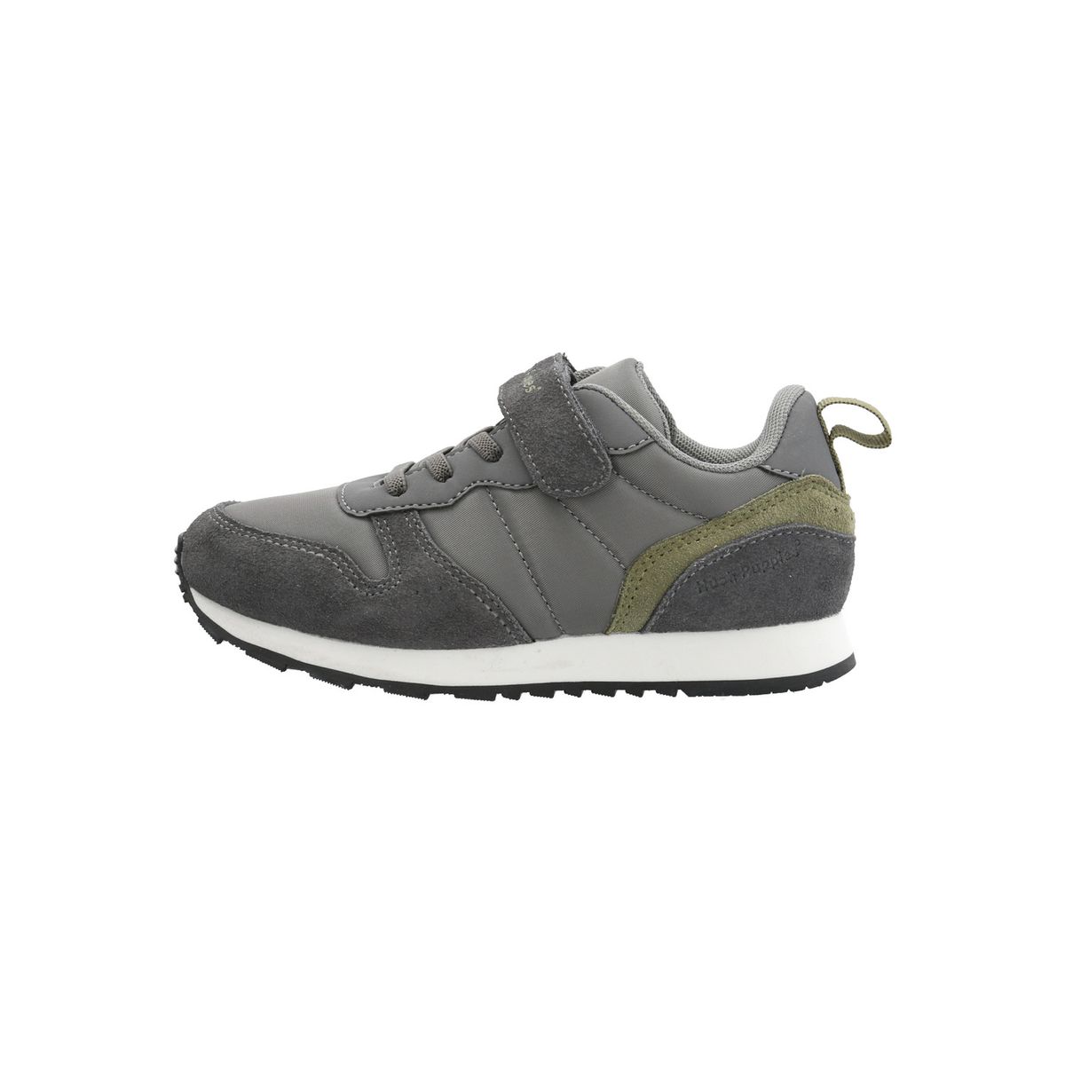 HUSH PUPPIES - Zapatilla Cuero Janet-K Vl Niño Gris HUSH PUPPIES