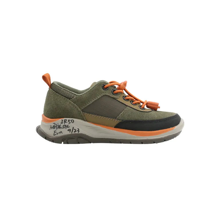 Zapatilla Cuero Irving Niño Verde