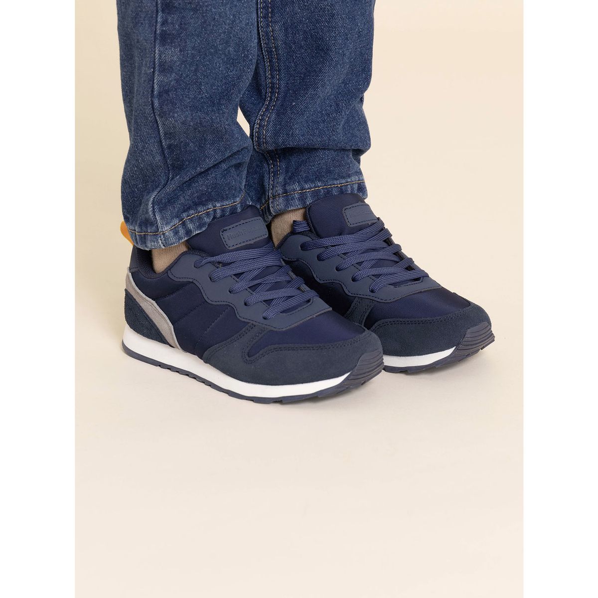 HUSH PUPPIES - Zapatilla Cuero Janet-K Niño Azul HUSH PUPPIES