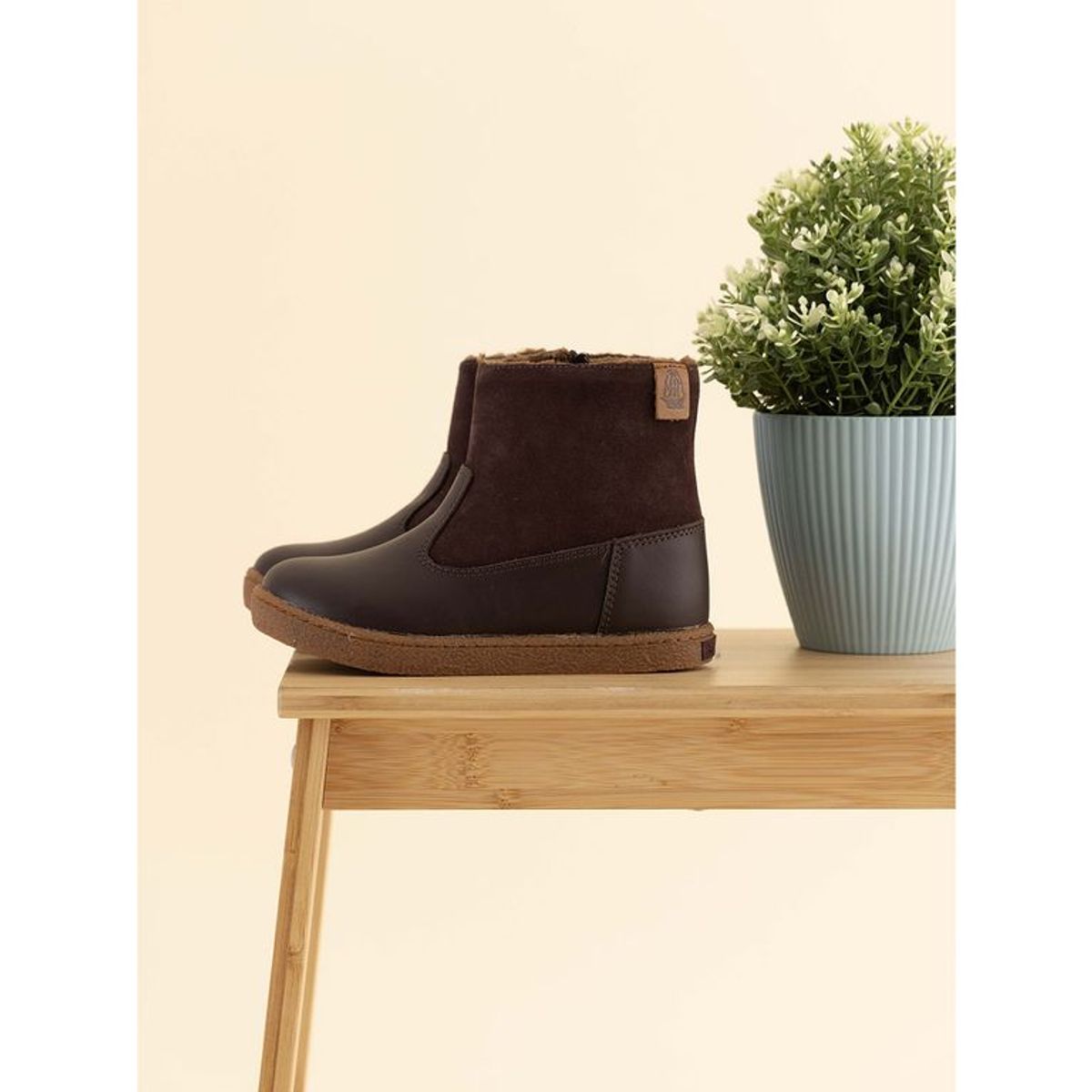 HUSH PUPPIES - Bota Cuero Brody Niño Café HUSH PUPPIES