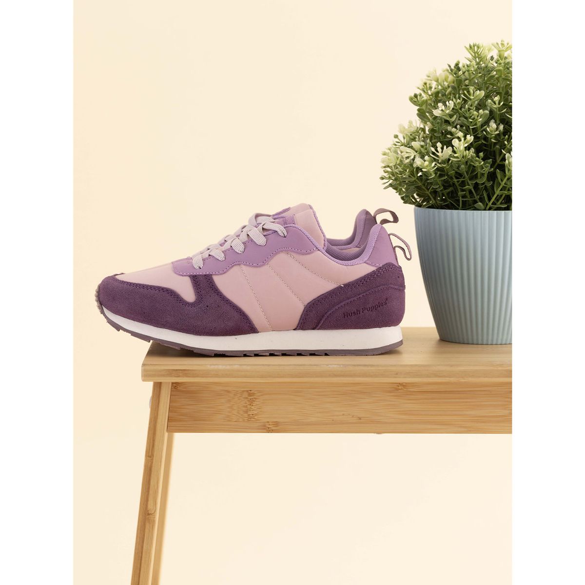 HUSH PUPPIES - Zapatilla Cuero Janet-K Niña Rosado HUSH PUPPIES