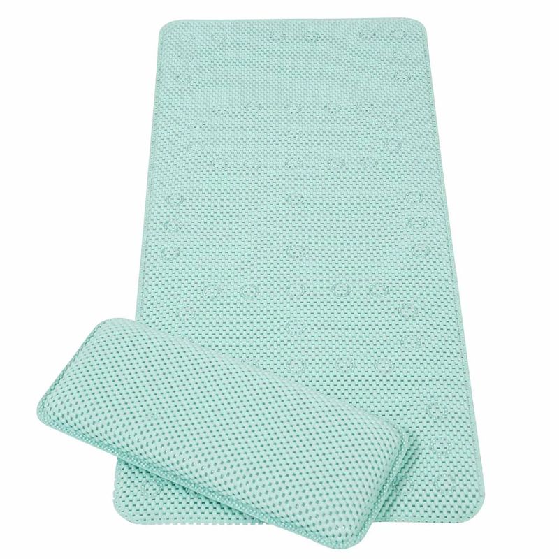 CLEVAMAMA - Clevamama Mat Antideslizante para Bañera más Cojín Verde