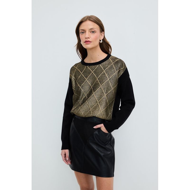 IO - Sweater Liso Negro iO