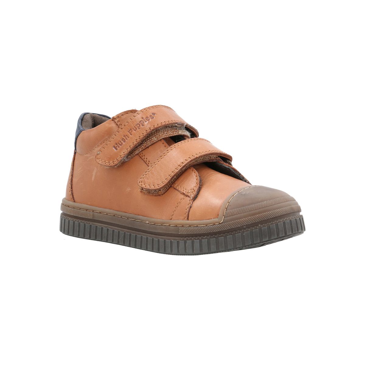 HUSH PUPPIES - Zapatilla Cuero Waco Vl Niño Café HUSH PUPPIES