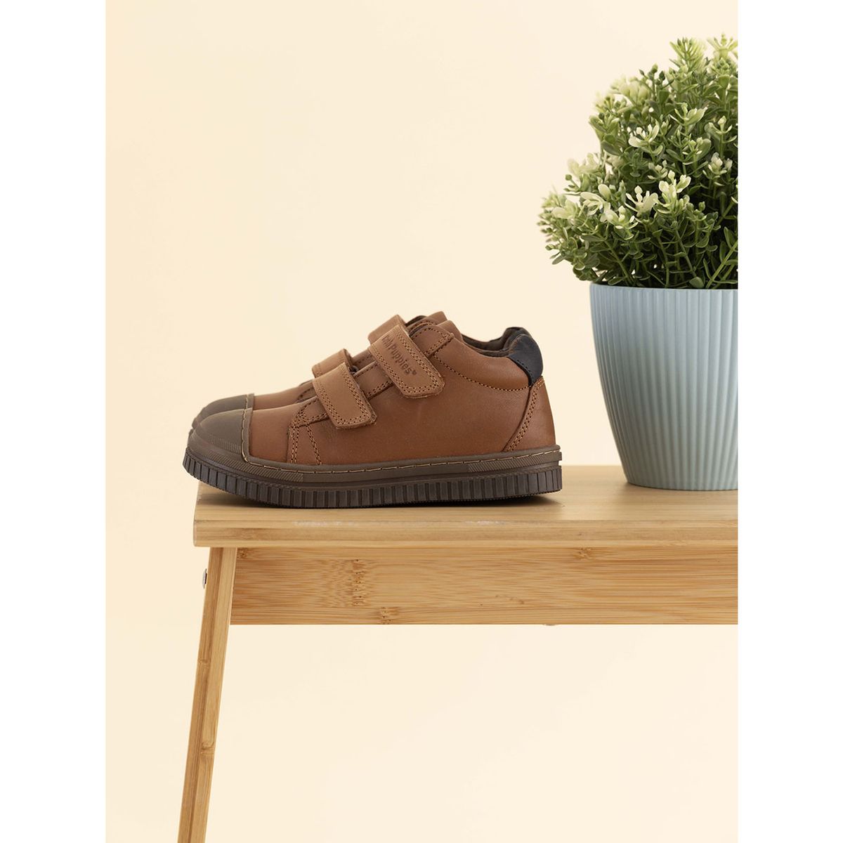 HUSH PUPPIES - Zapatilla Cuero Waco Vl Niño Café HUSH PUPPIES