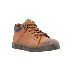 HUSH PUPPIES - Zapatilla Cuero Waco Niño Café