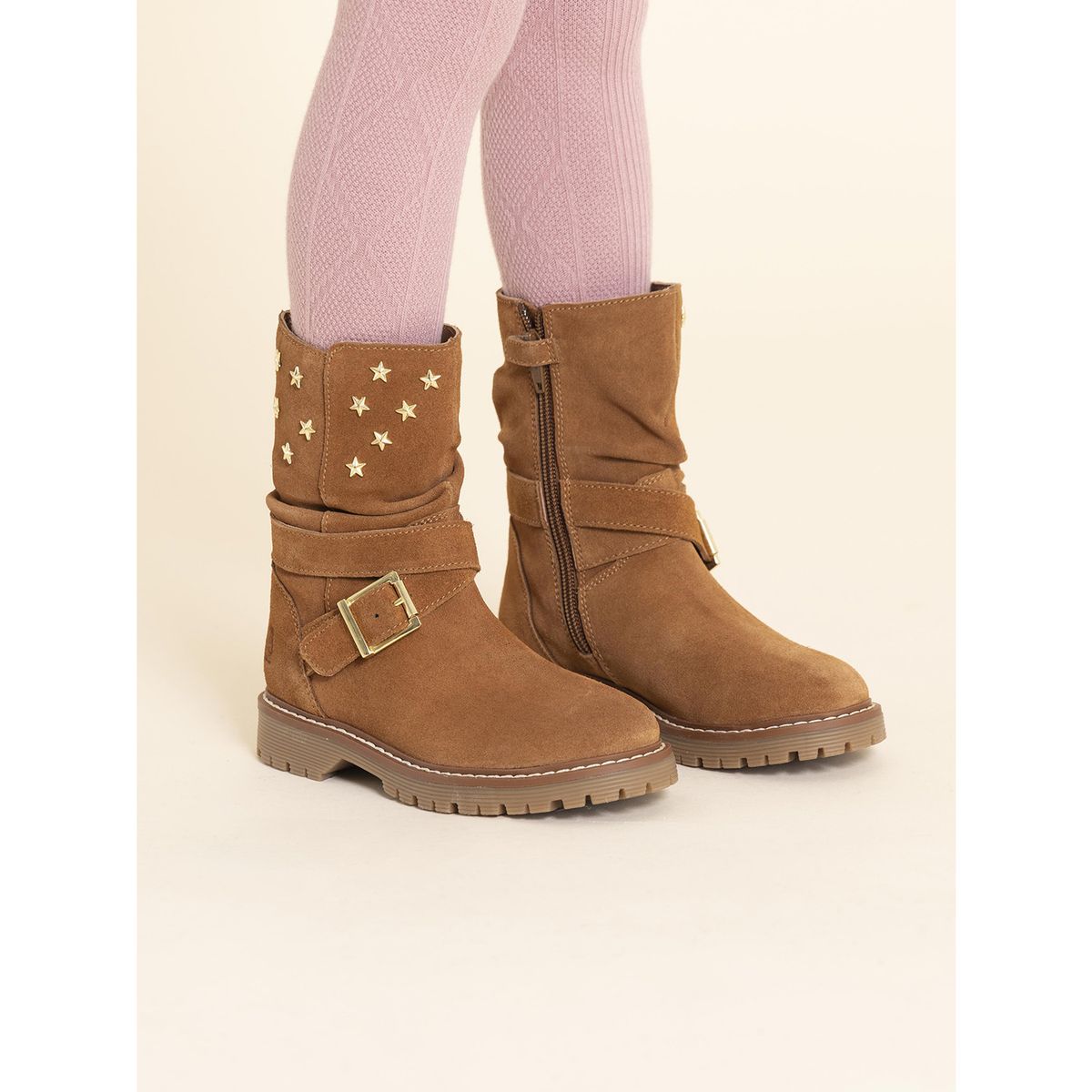 HUSH PUPPIES - Bota Cuero Regatta Niña Café HUSH PUPPIES