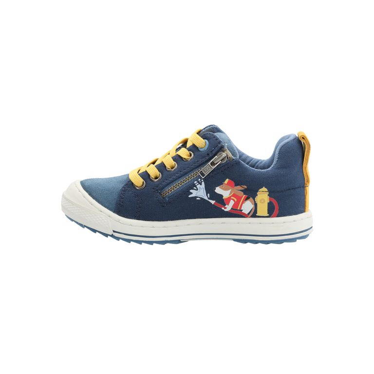 Zapatilla Cuero Go Wild Niño Azul