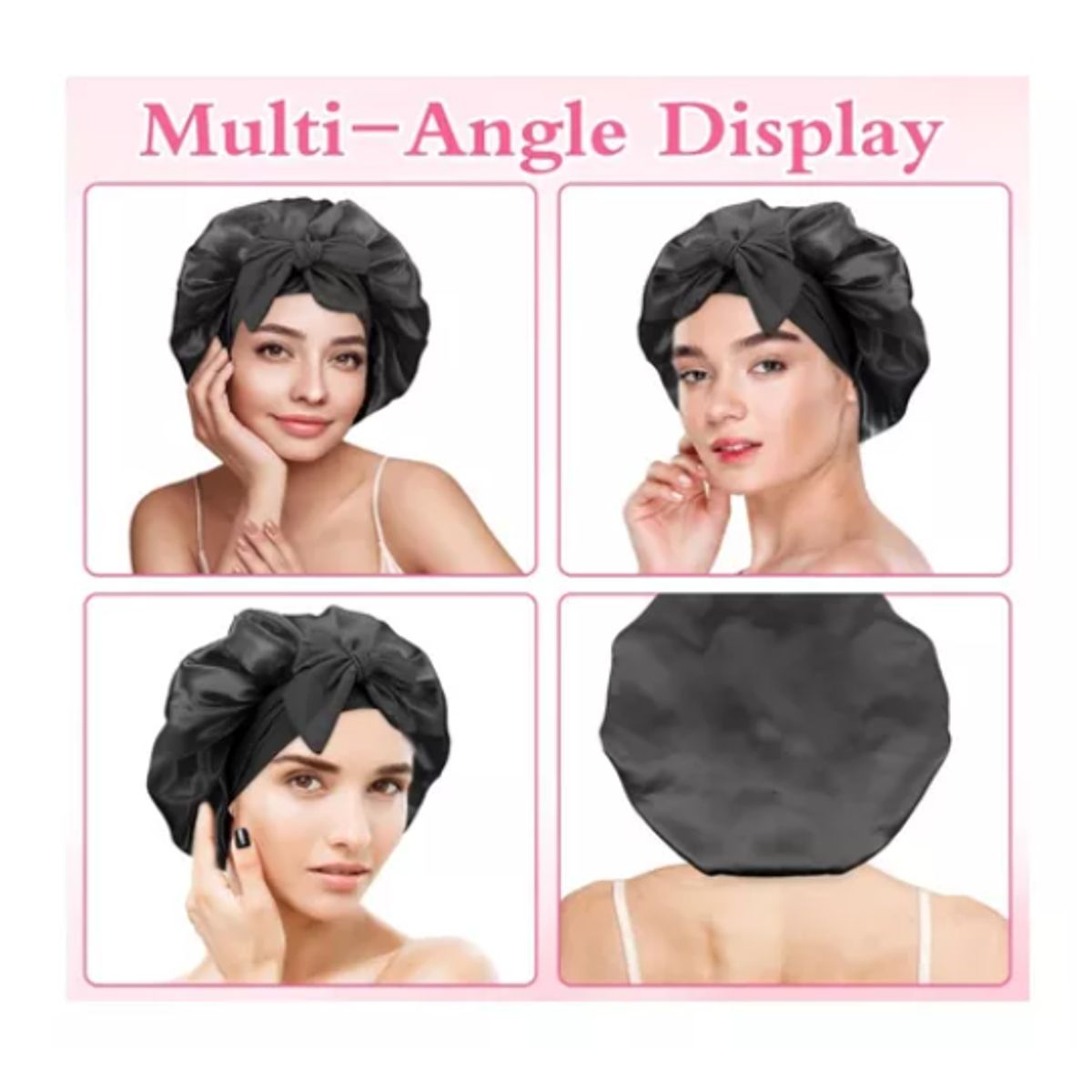 GENERICO - Gorro Satin Para Dormir Cabello Rizado Y Liso Evita Enredos