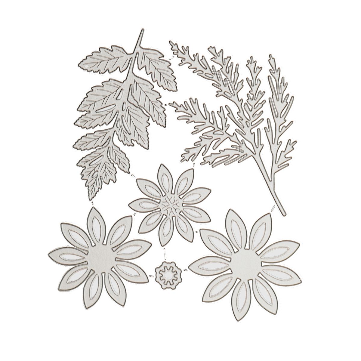 GENERICO - Troquel Corte Scrapbooking Flores Metal Tarjeta Manualidades