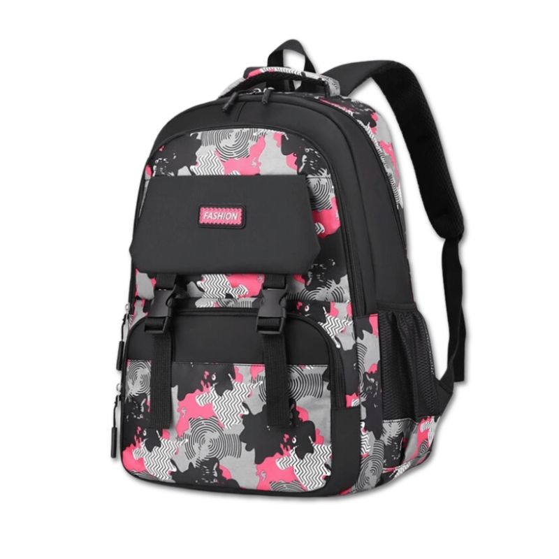 UTILISIMO - Mochila Escolar Juvenil Universitaria 47cm Pink Black